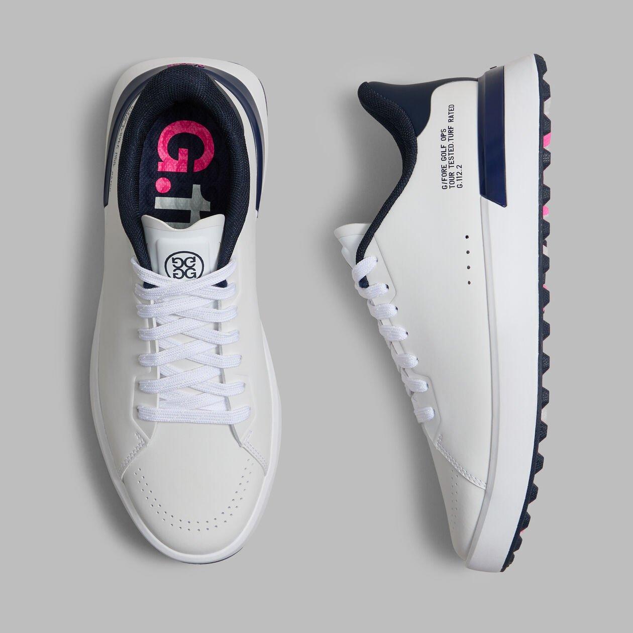 Women's G.112 Hybrid Kiltie Spikeless Golf Shoe - White/Navy | G